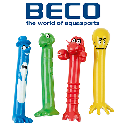 Набір тонучих іграшок для басейну набір іграшок для ванної BECO Diving Monster 96051 різнокольоровий (4 шт.), фото 1