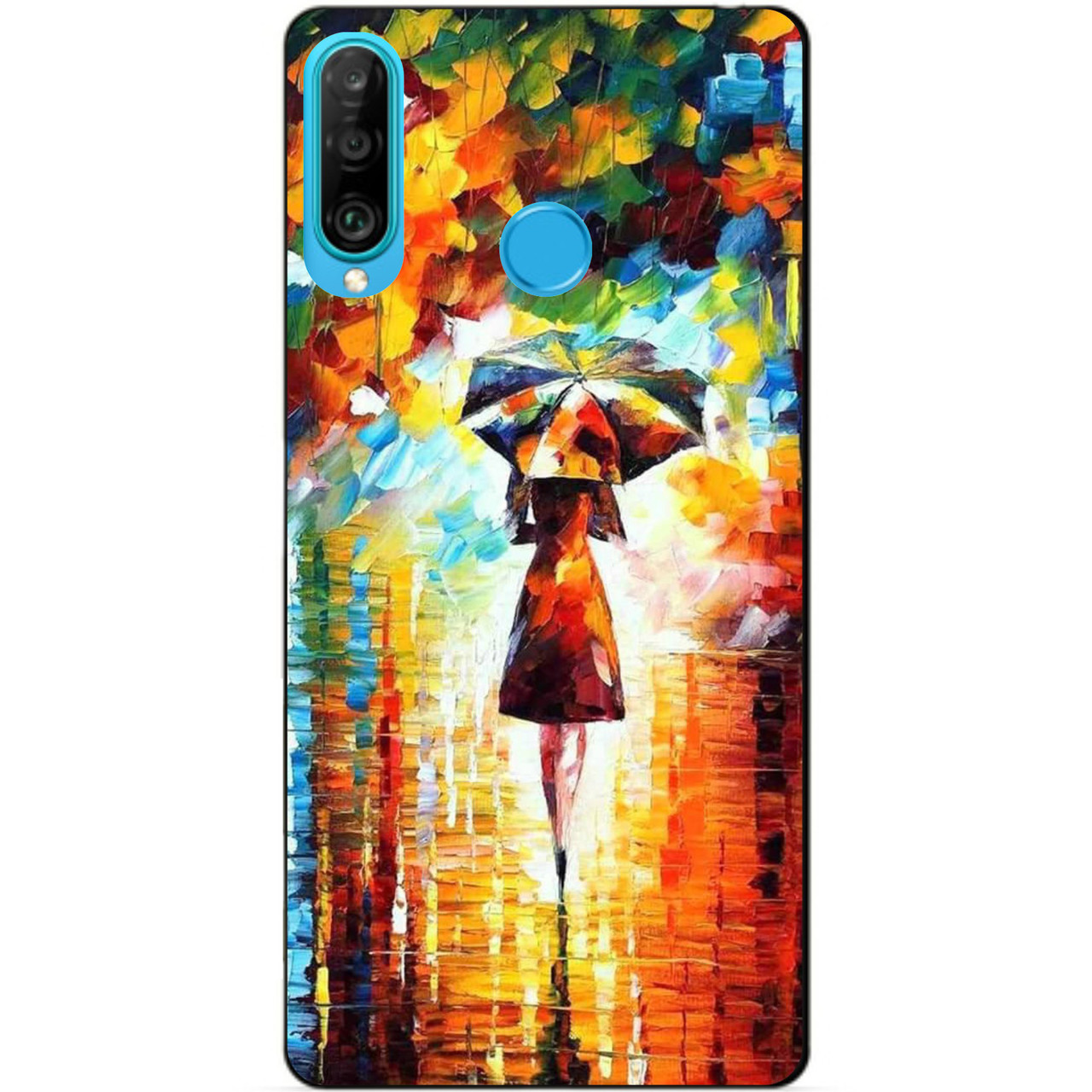 Силіконовий бампер чохол для Huawei P30 Lite з малюнком Прогулянка