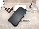 Чорний магнітний чохол-книжка для Samsung Galaxy A10s (2019) A107 з візитницею, фото 2