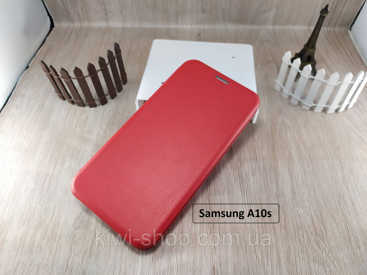 Магнітна чохол-книжка для Samsung Galaxy A10s (2019) A107 — червона з візитницею, фото 1