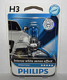 Автомобільні лампи "PHILIPS" (H3) (White Vision) (4300 K)(+60%)(12V)(55W), фото 3