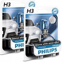 Автомобільні лампи "PHILIPS" (H3) (White Vision) (4300 K)(+60%)(12V)(55W)