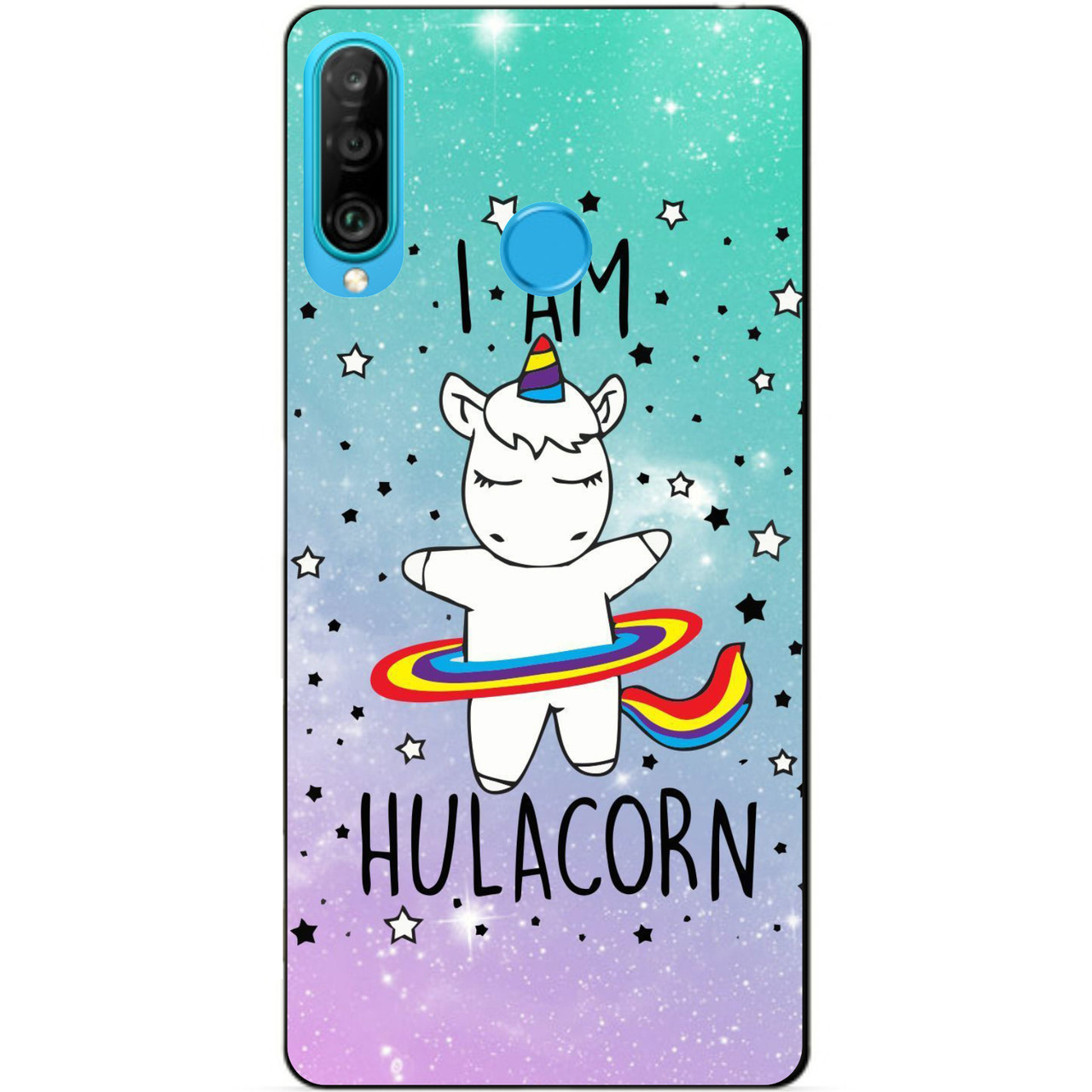 Силіконовий бампер чохол для Huawei P30 Lite з малюнком Єдиноріг