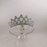 Корона сніжинка для Снігової королеви Корона сніжинки срібло корона срібна срібного кольору, фото 2