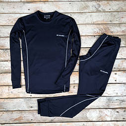 Чоловіча термобілизна Columb1a синього кольору тепле. Живе фото. топ