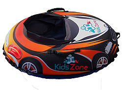 Тюбінг "RacingСars" автомобити машинку для дітей Надувні Санки Ватрушка з ПВХ жовтогаряча