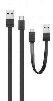 Два Мікрособи кабелю 1 м + 16 см для смартфона microUSB Remax Tengy RC-062m