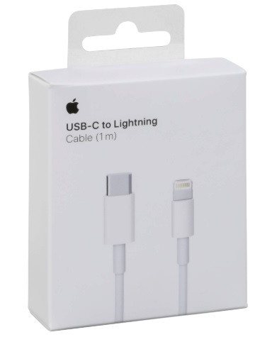 Кабель Apple USB-C to Lightning Cable 1 м (MK0X2AM/A) White - фото 1 - id-p1091610306