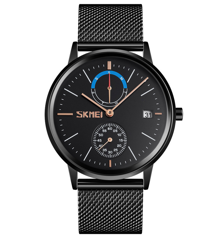 Skmei 9182 чорний чоловічий годинник