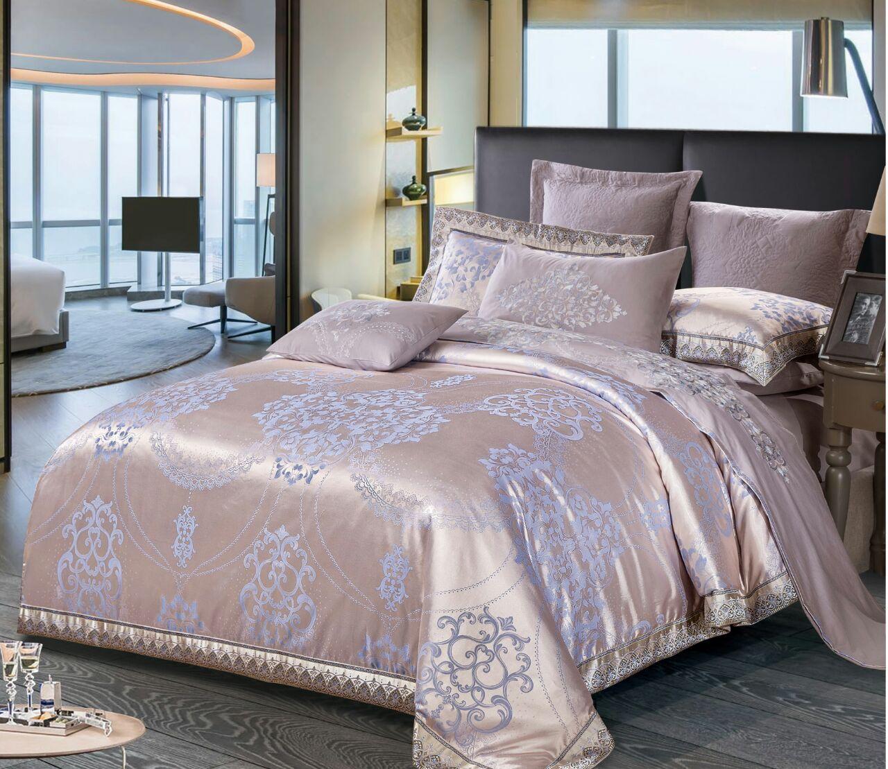 Постільний комплект Bella Villa, 0036.3, жакард, сатин