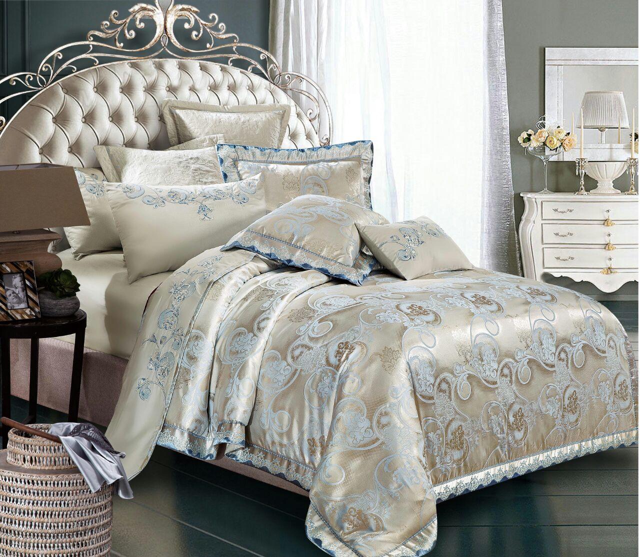 Постільний комплект Bella Villa, 0046.3, жакард, сатин