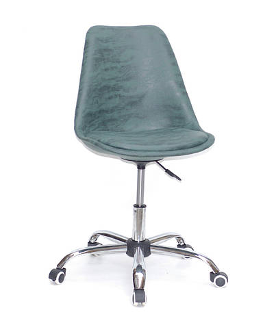 Крісло для офісу/ для майстра /  персоналу / для дому з регулюванням висоти на колесах  Milan Soft Office HK, зеленый MR-202, фото 2