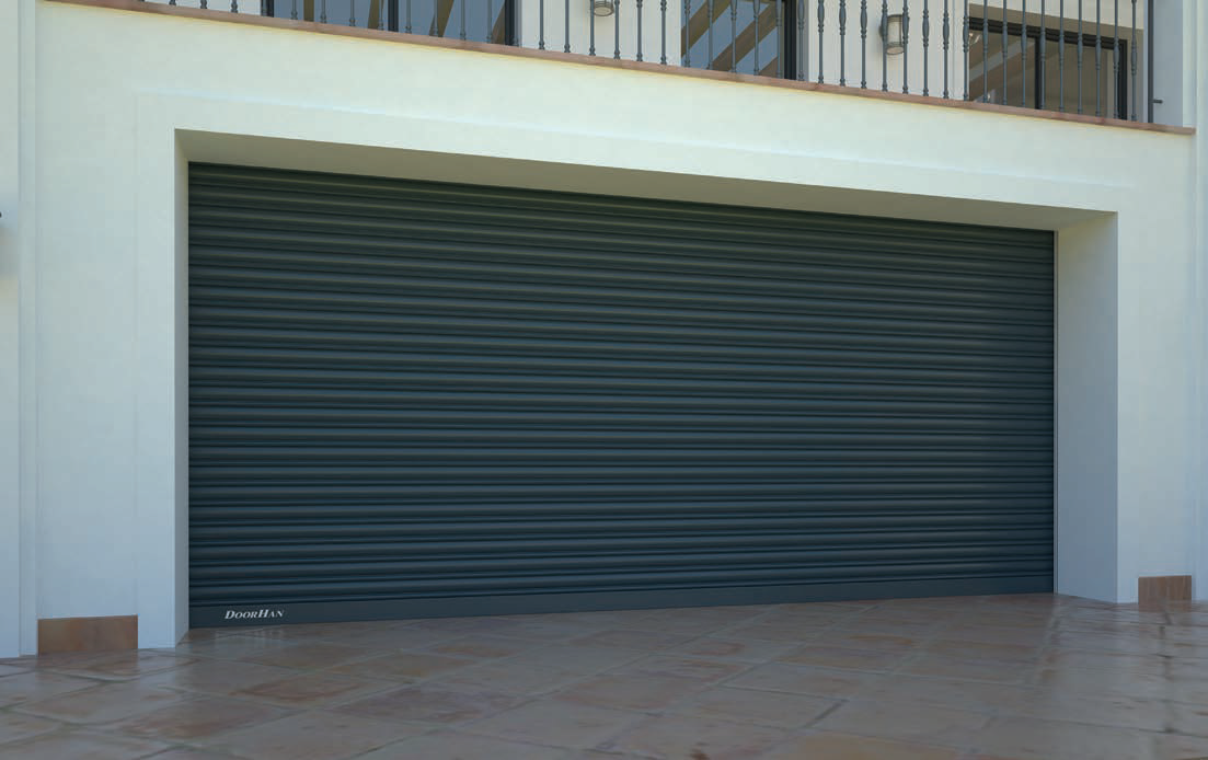 DoorHan RHS117/08 — Рулонні ворота з внутрішньовальним електроприводом із суцільного сталевого профілю