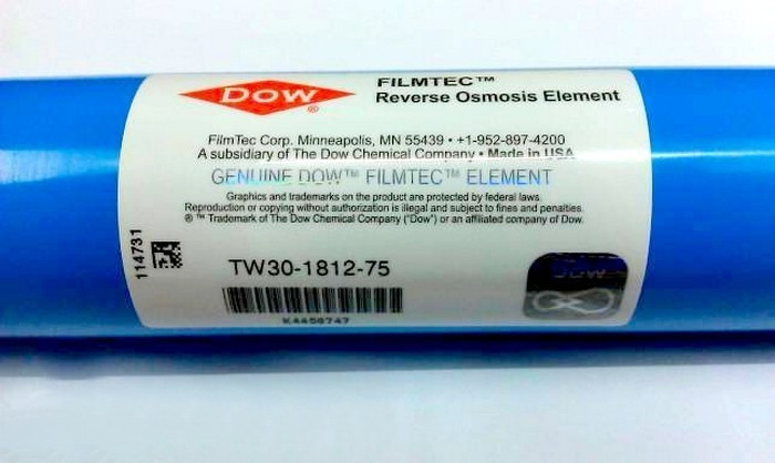 Зворотньоосмотична мембрана DOW FILMTEC TW30-1812-75 - фото 3 - id-p1062303895