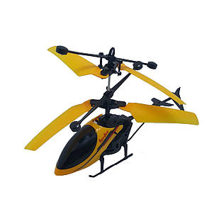 Літаючий usb вертоліт c сенсорним управлінням рукою Жовтий