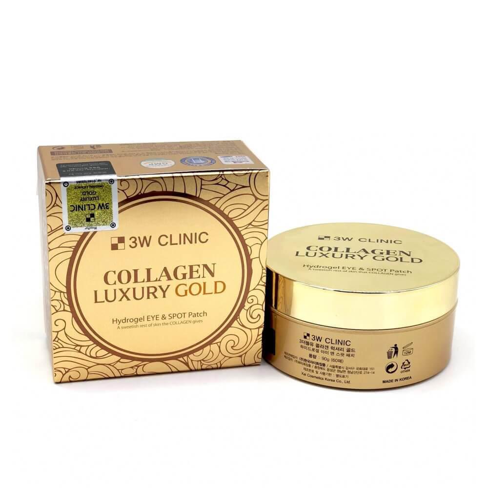 Гідрогелеві патчі для очей з колагеном 3W Clinic Collagen & Luxury Gold Eye Patch 60 шт, фото 1