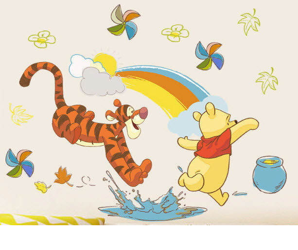 Наклейки для дитячої кімнати Вінні Пух і друзі Winnie the Poohs (лист 40*60см)