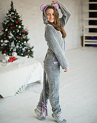 Подростковая пижама кигурами Мышка Eirena Nadine (723-46) на рост 146 серая