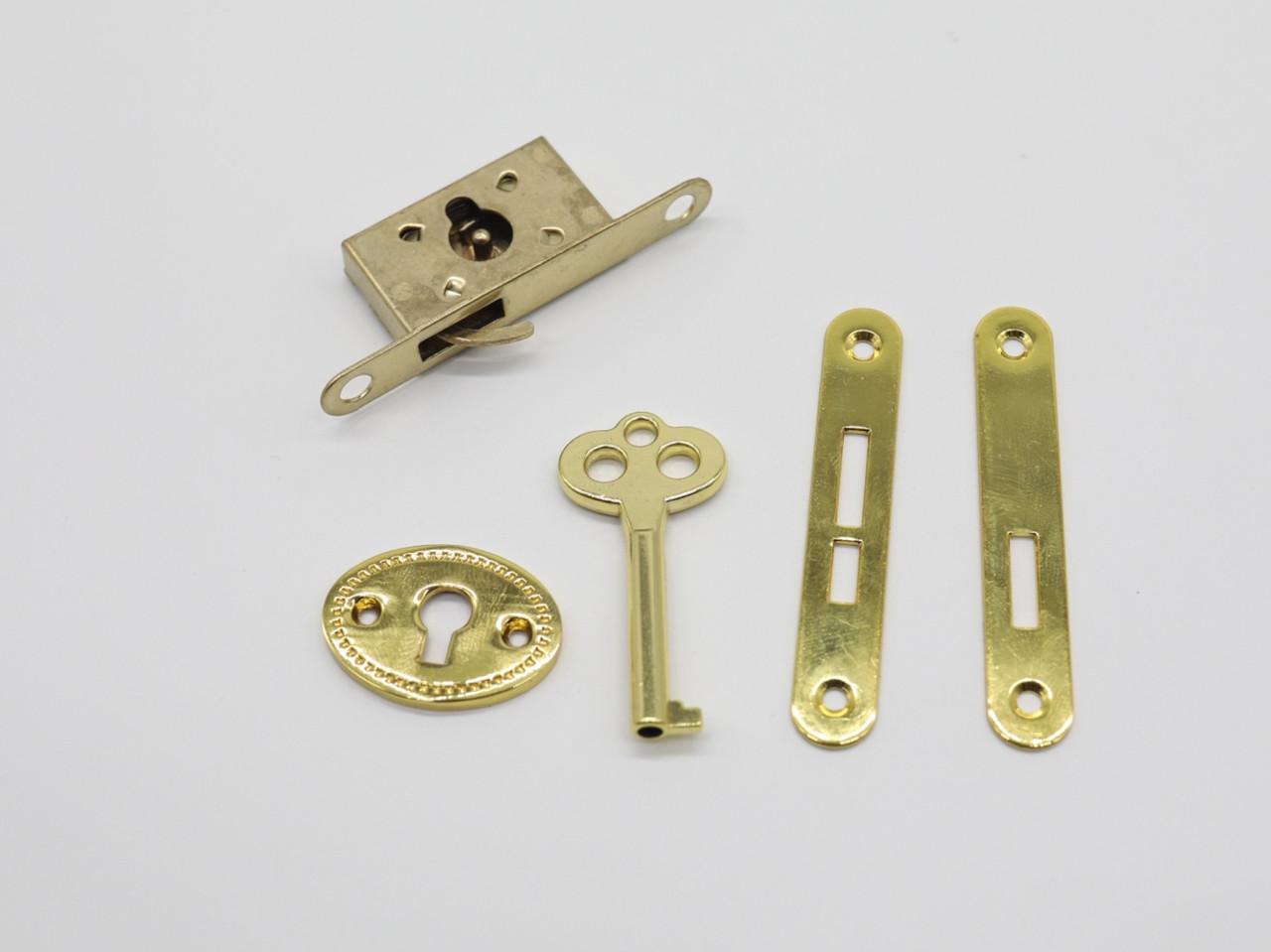 Замок врізний з ключиком. Колір "золото"., фото 1