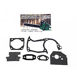 Набір прокладок бензопили Goodluck 45-52. Прокладка циліндра бензопили. Бензопила прокладка карбюратора., фото 2