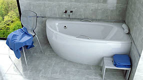 Ванна Milena 150х70 права Besco PMD Piramida асиметрична