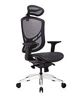 I-Vino SO-12A ергономічний офісний стілець з 9 регулюваннями від GTCHAIR, GT-25 сірий, ролики Ø65 мм