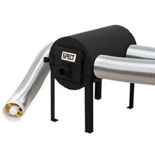 Піч бульер'ян із вентилятором через гофру Брест-200 Екожар ПРО горизонтальна