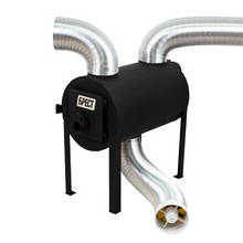 Піч на дровах Брест-200 Екожар ПРО вертикальна з вентилятором через гофру