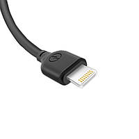 Кабель USB Cable XO NB103 2.1A Quick Charge Lightning 1m прорезиненный black