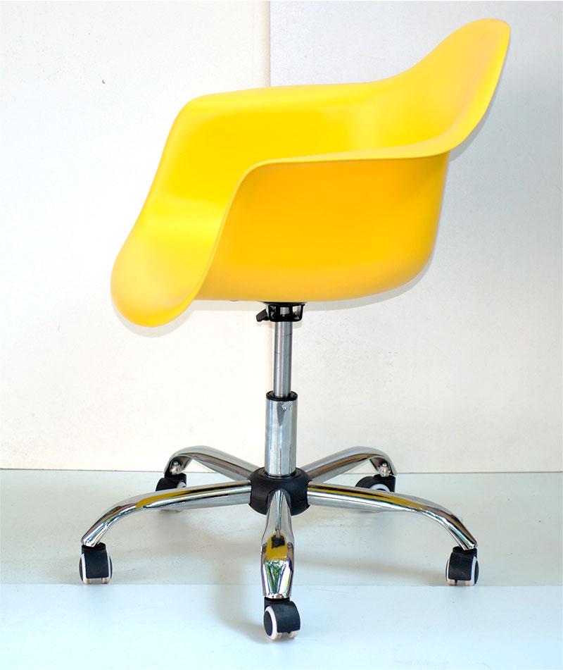 Крісло Leon Office жовтий 12, дизайн Eames Plastic Armchair PACC Office Chair, фото 1