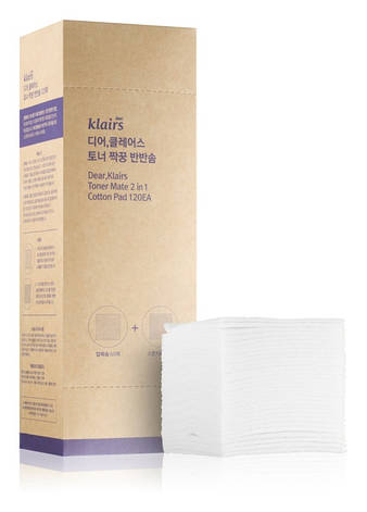 Ватні подушечки Klairs Toner Mate 2in1 120 шт (890307), фото 1