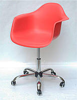 Кресло Leon Office красный 05, дизайн Eames Plastic Armchair PACC Office Chair