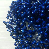 Тычинки маленькие глянцевые синие 3-4мм