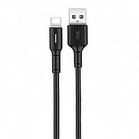 Кабель USB Cable XO NB112 3.0A Quick Charge Led Light Micro прорезиненный black