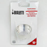 Фильтр-воронка для гейзерных кофеварок Bialetti алюминиевые модели оригинальная упаковка, на 3 чашки 5,8 см.