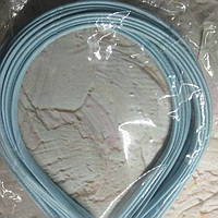 Обруч заготовка металлический, обтянут атласной лентой голубого цвета