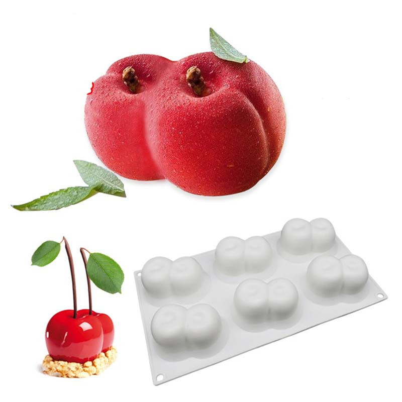Силіконова форма для євродесертів персики, фото 1