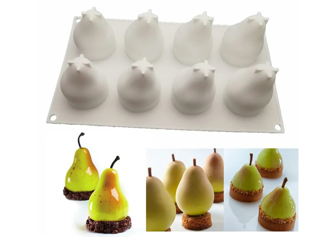 Силіконова форма для євродесертів груші, фото 1