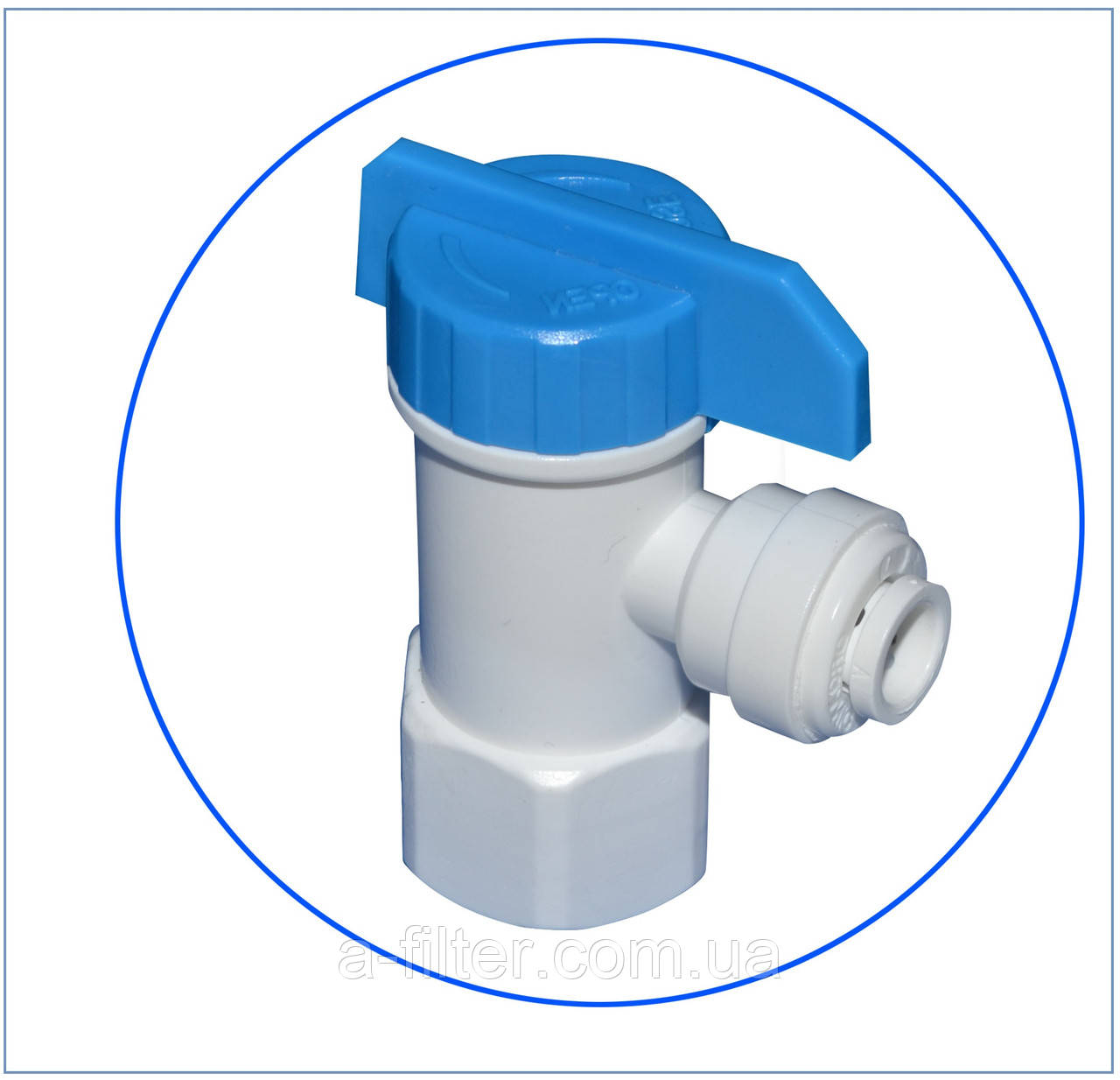 Кульовий кран для резервуара ОО, з'єднання 1/4" РВ x 1/4" JG, під шланг — тип 2., фото 1