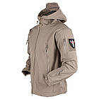 🔥 Куртка Soft Shell "ESDY 105" - Койот (непромокаємий куртка, тактична, поліцейська), фото 3
