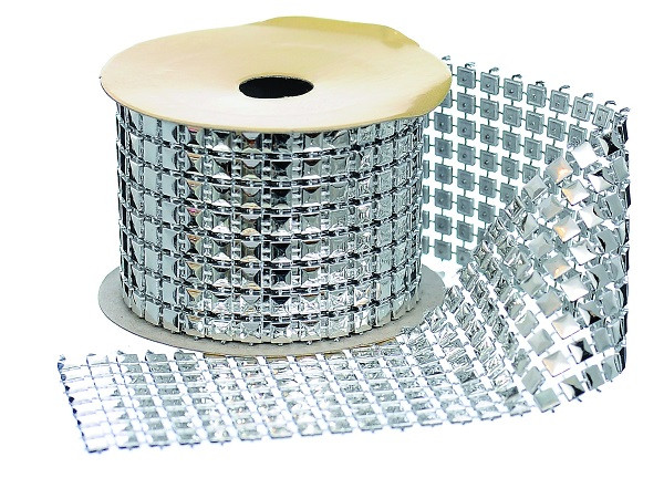 Стрічка декоративна з паєтками, 1.0 м, текстиль, "Jumi", колір темно-сірий