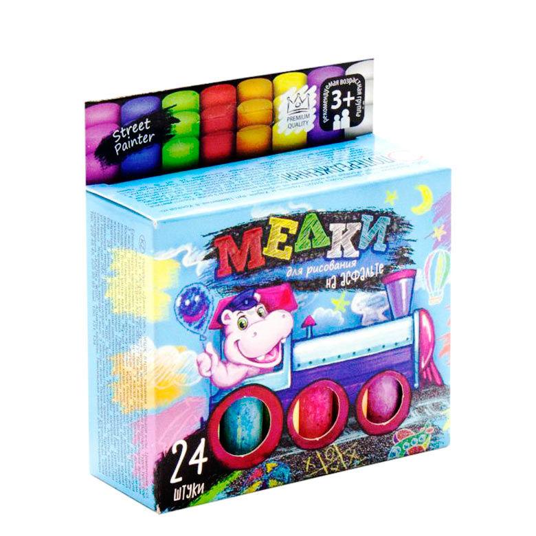 Крейда кольорова 24штука DankoToys MEL-02-05