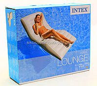 Матрац-шезлонг одномісний надувний Intex (Lounge) арт. 56861. Дуже добре підходить для відпочинку на морі, в басейні, фото 4
