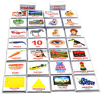 Подарунковий набір Картки Домана Англо-російський валіза Вундеркінд з пелюшок 1746 карток 34 теми, фото 3