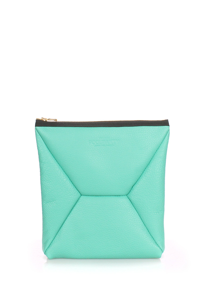 Шкіряна косметичка-клатч POOLPARTY THE X зелена, фото 1