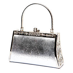 Маленька сумочка через плече срібляста S06