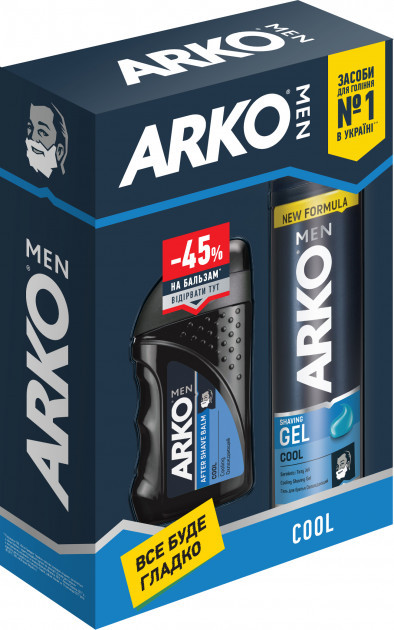 Подарунковий набір ARKO Cool (Гель для гоління + Бальзам)