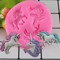 Молд Єдиноріг 7 см рожевий