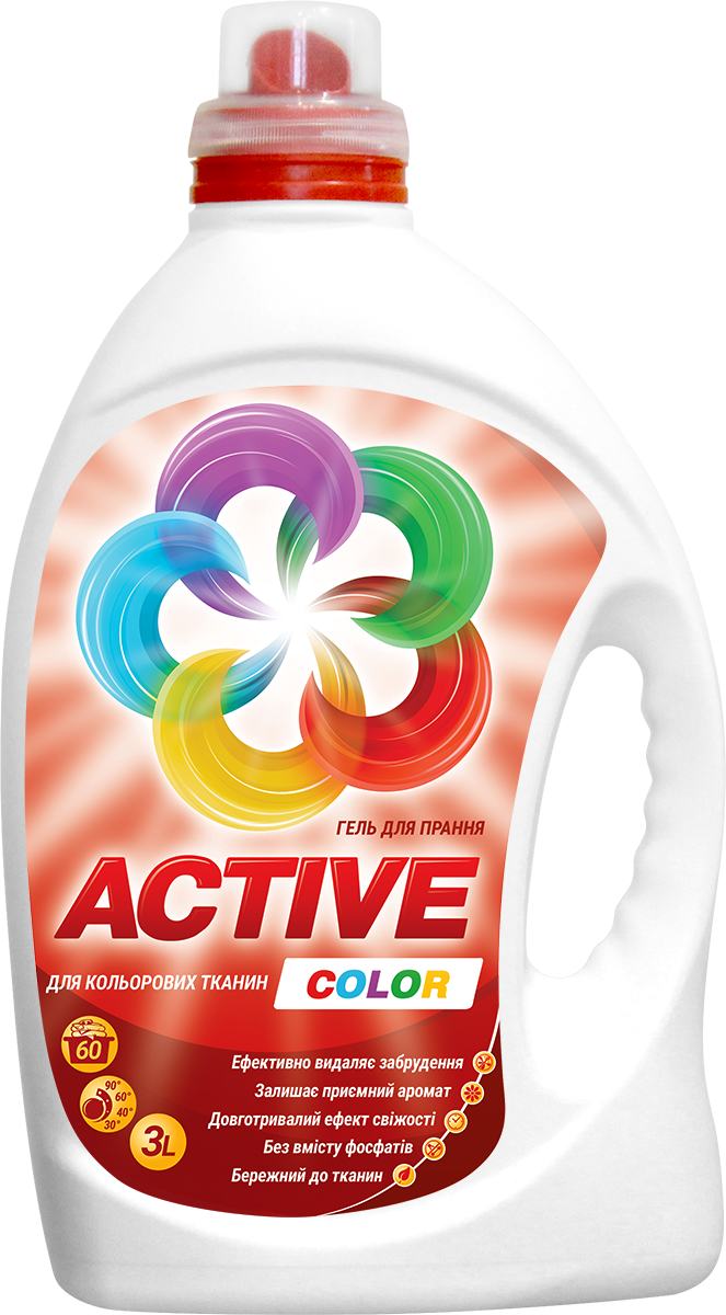 Гель для прання кольорових речей Active Color 3 л.