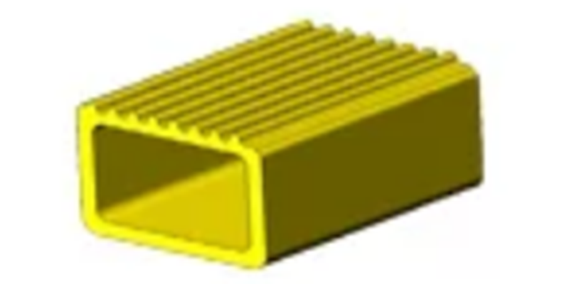 Прямокутна рифлена склопластикова труба PSK-P-2-36x26х3, фото 1